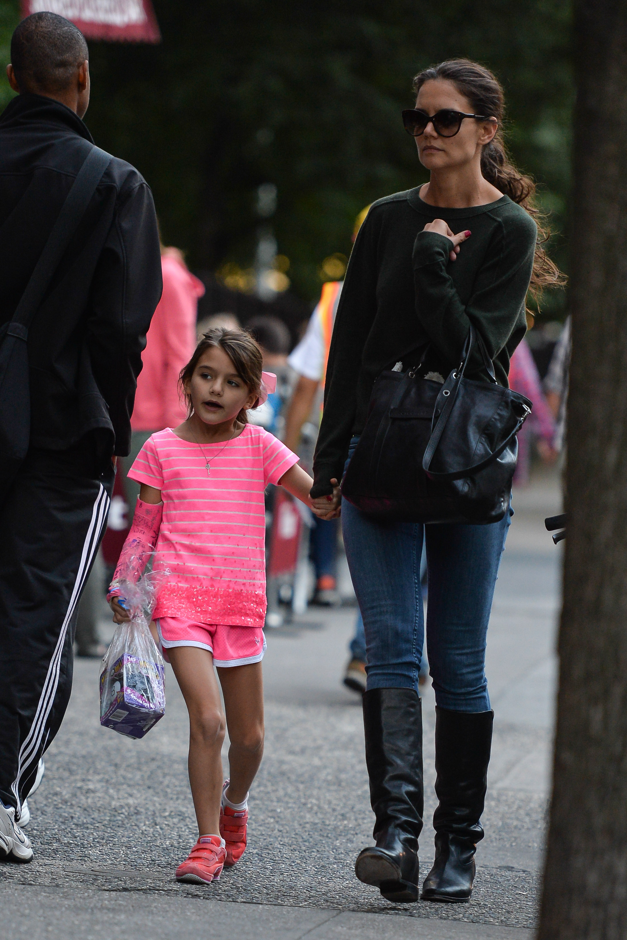 Katie Holmes and Suri Cruise seen walking in Chelsea