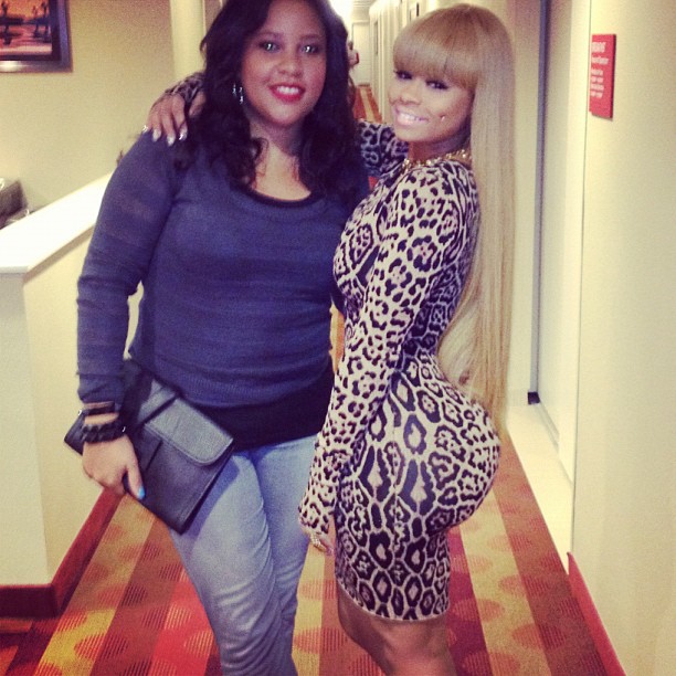 Blac Chyna shows off her booty in animal print.