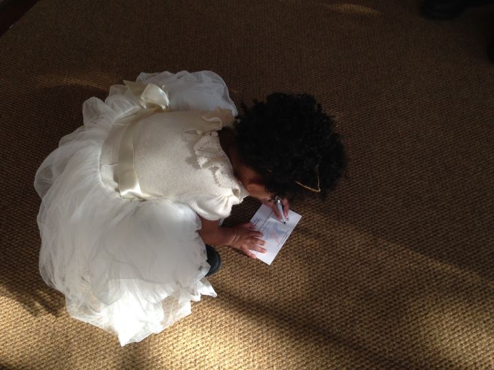 Blue Ivy is definitely an angel in all-white.