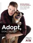 “Twilight” star Kellan Lutz proves that dogs are a man’s best friend – only if they’re adopted.