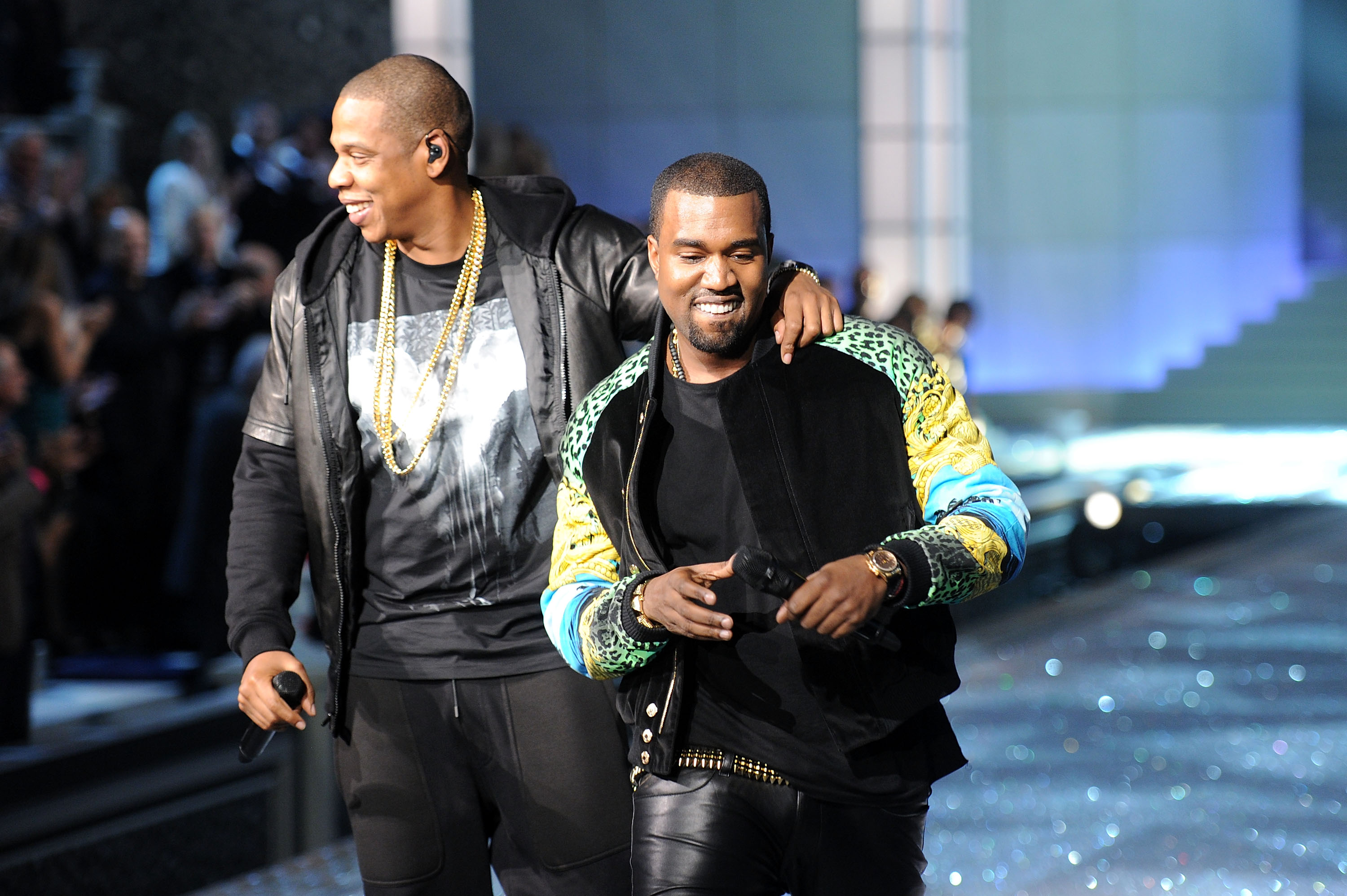 jay z kanye west together victorias secret fashion show performance 2011