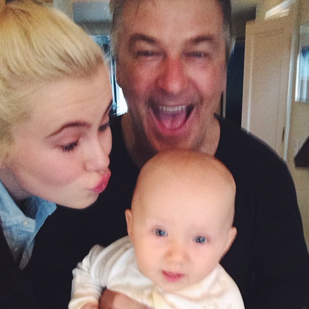 Ireland Baldwin snapping a quick one with the fam.