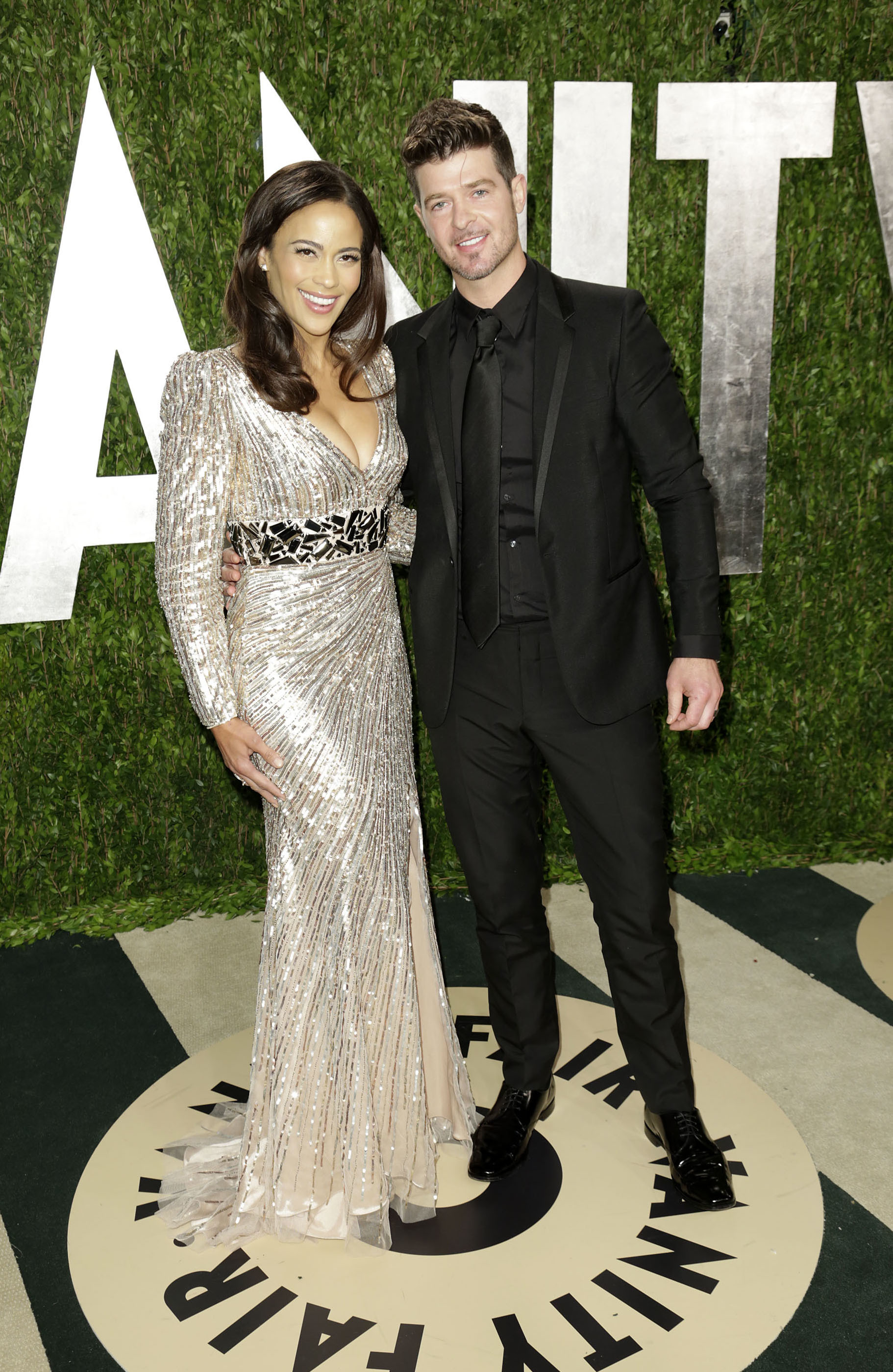 paula patton robin thicke oscars vanity fair party 2013