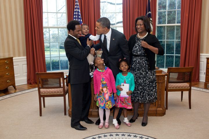 “President Obama, look at the camera!”