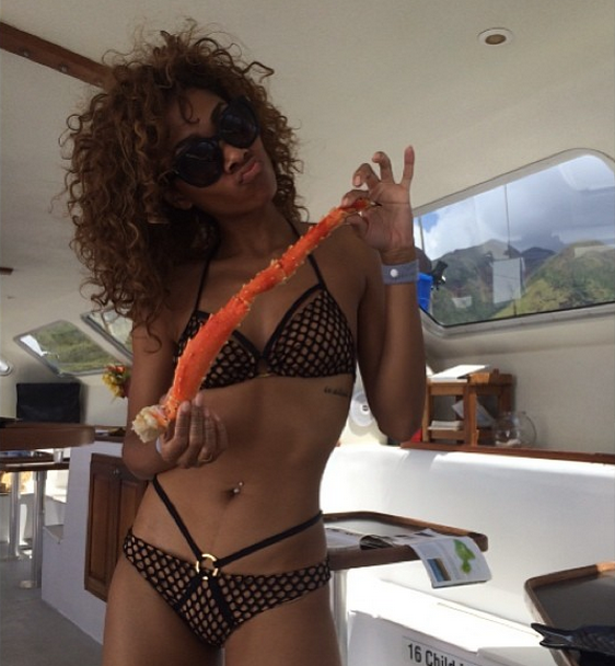 Bria Murphy with a sea life leg!