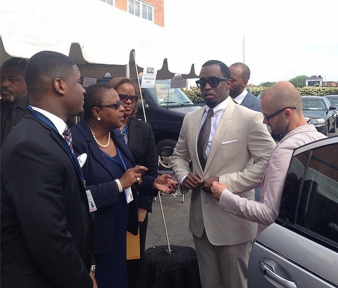 Diddy arrives at Howard University’s commencement ceremony.