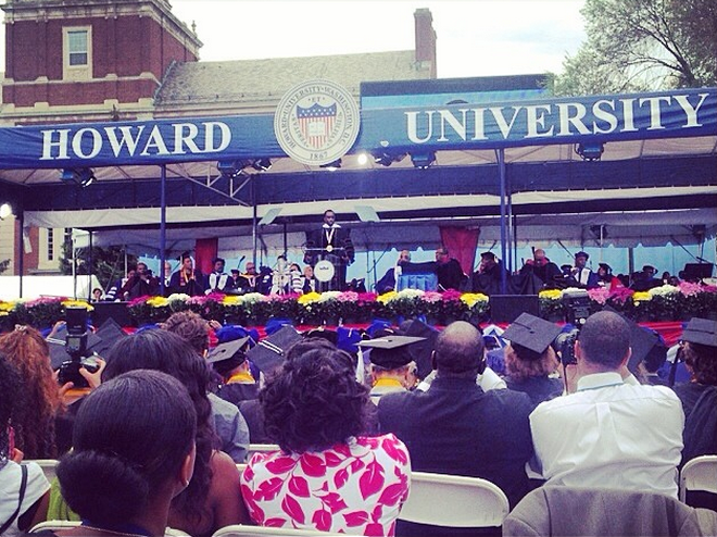 Diddy speaks at Howard University’s commencement ceremony.