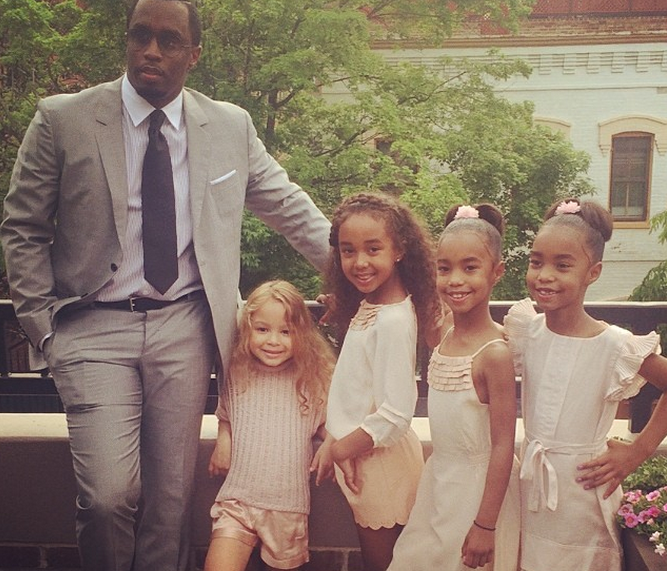 Diddy brings his adorable daughters to DC before his big speech!