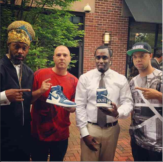 Diddy gets some Howard University sneakers.
