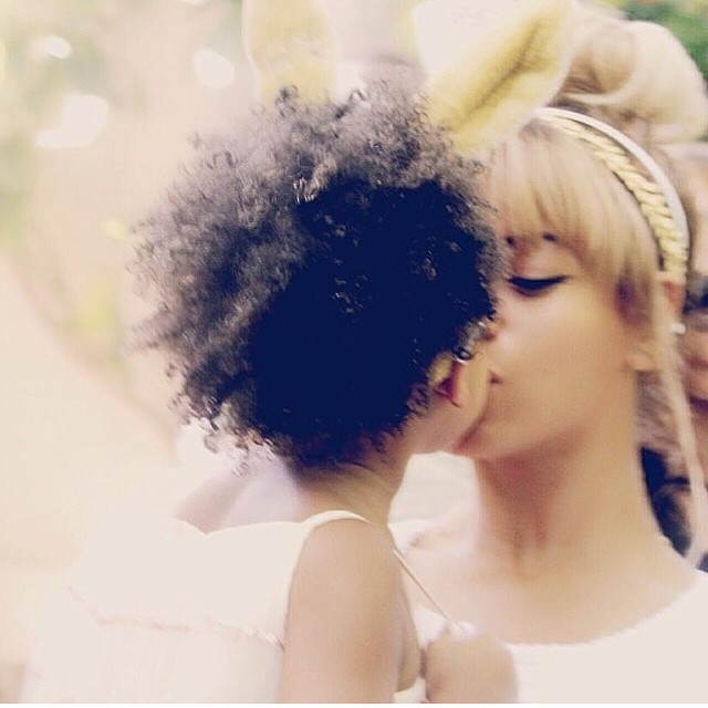 An Easter kiss from mommy.