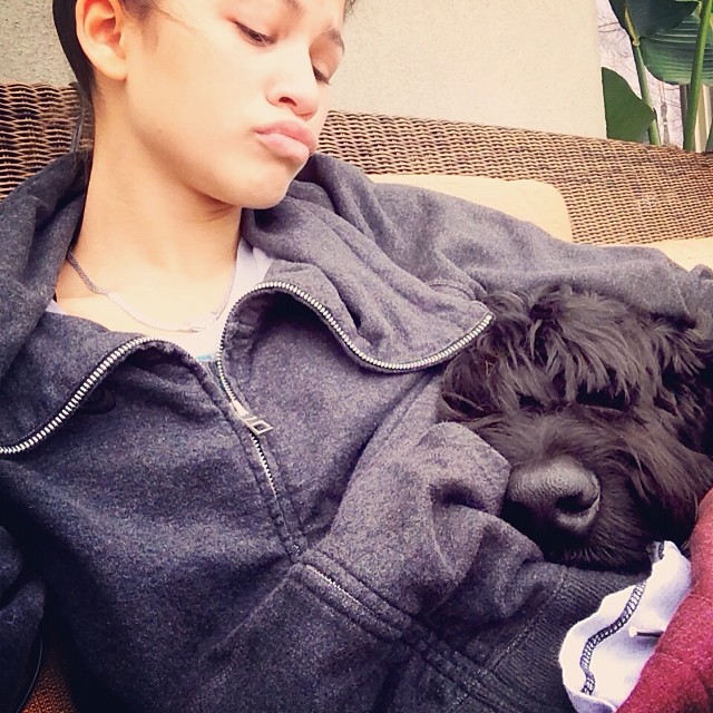 Zendaya said she enjoys a little R&R with her dog during her downtime.