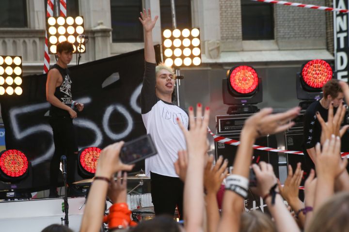 Michael Clifford of the hot new group 5 Seconds of Summer performs at NBCās TODAY Show.