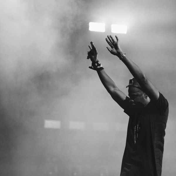 Hov hits the stage.