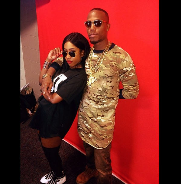 Sevyn rocks the black shades with B.o.B. for Instagram.