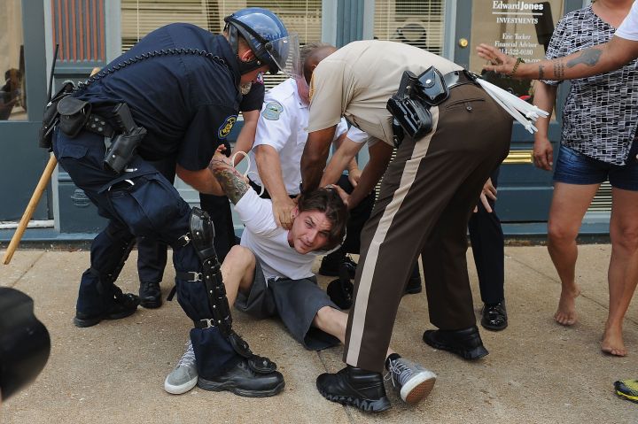 An arrest in Ferguson.