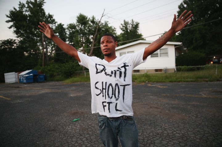 A man delivers a powerful message in the form of a t-shirt.