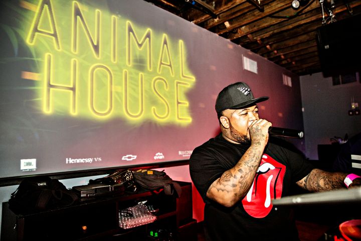DJ Mustard Talking To The Crowd At #SummerFridays.