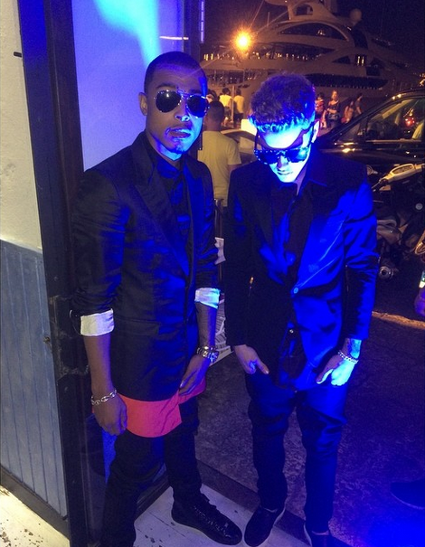 Justin Bieber and Khalil get ready for the night