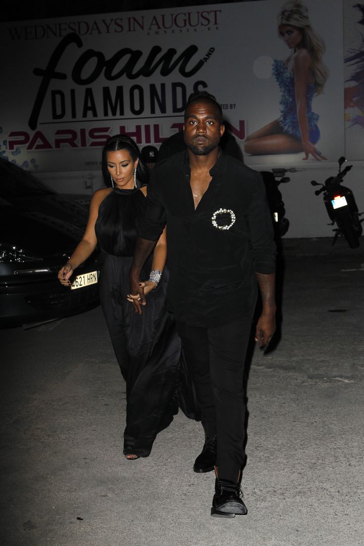 KimYe and Kris head to Riccardo’s birthday bash