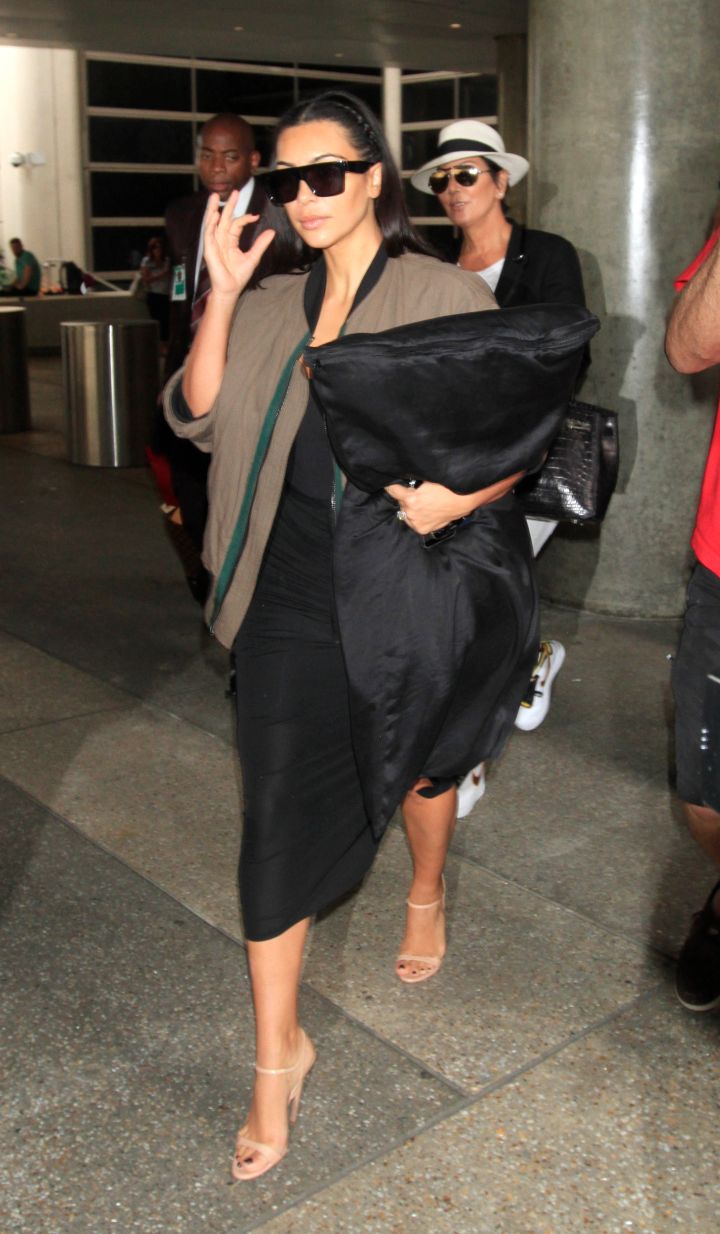 Kim arrives in LAX in style