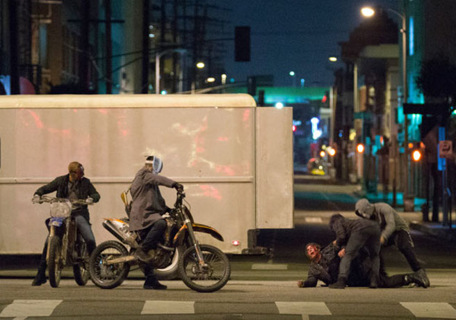 An attack scene from “The Purge Anarchy.”