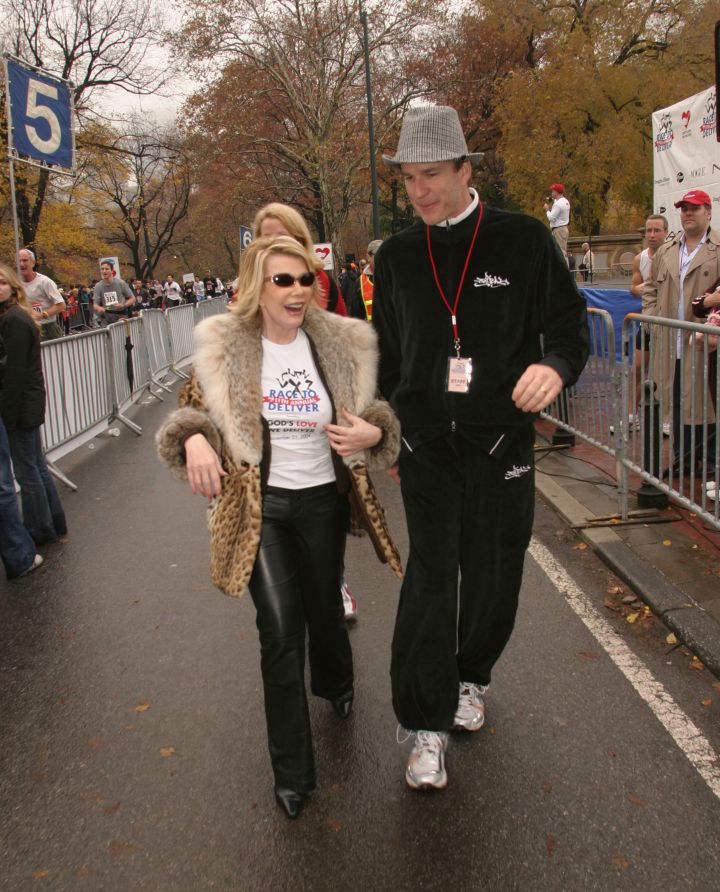 Though athleticism was never her thing, Joan always shows up to support a good cause! Here she is at a race to benefit God’s Love We Deliver.