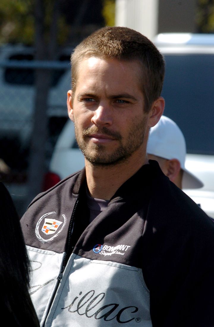 Walker suits up for a race at the Cadillac Super Bowl Grand Prix.