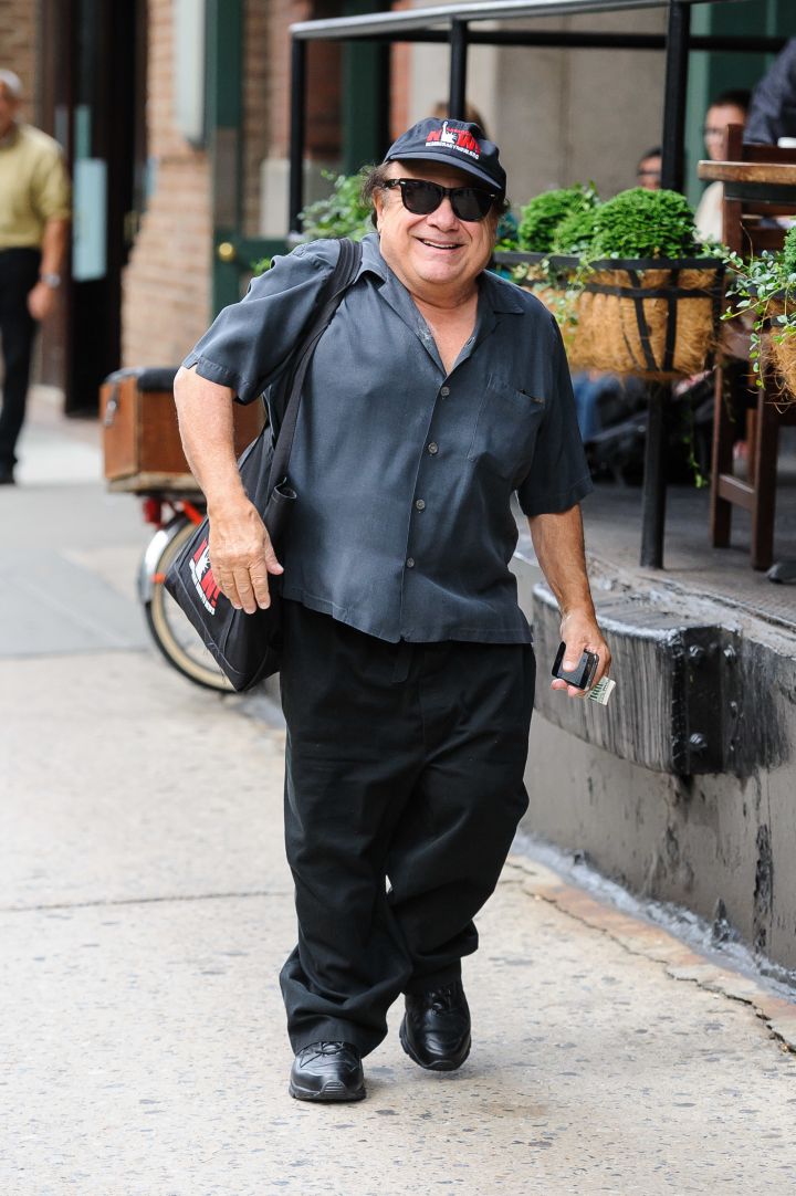 Actor Danny Devito takes a stroll in New York City.