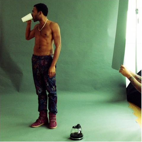 Sips Tea Shirtless