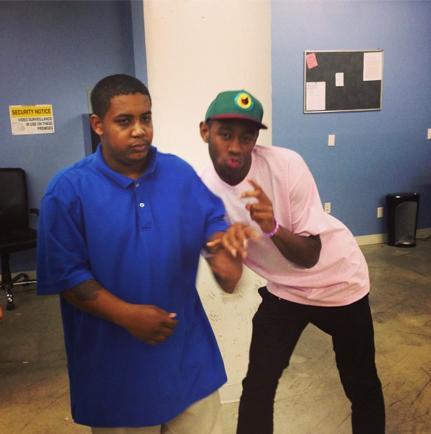 This is Tyler, The Creator doing his best impression of a girl on Instagram.