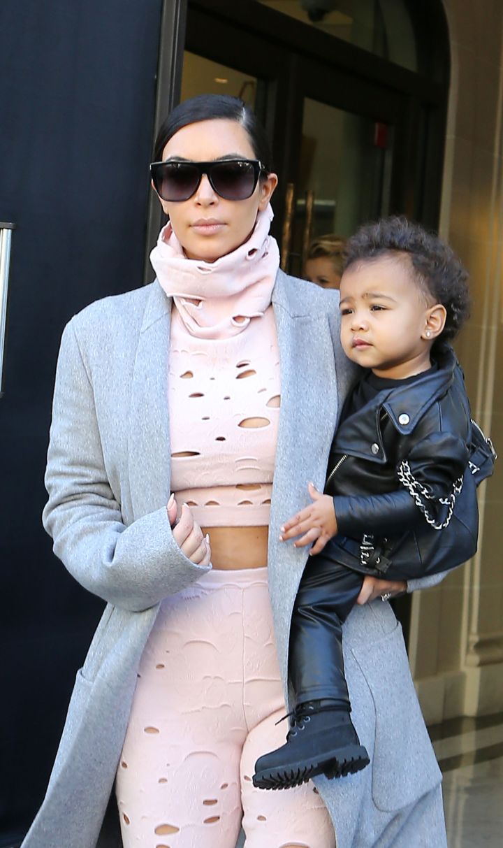 Or when she was giving us little biker chic in her motorcycle jacket.