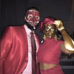 LisaRaye poses it up with the birthday boy.