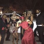 LisaRaye poses it up with some friends outside.