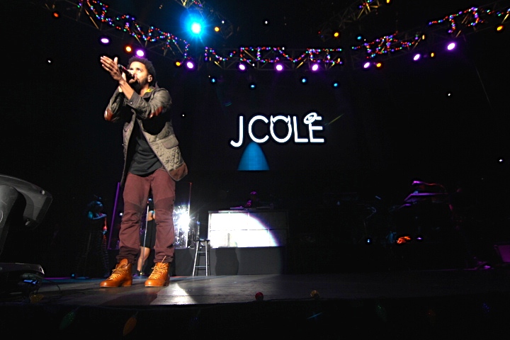 J. Cole performs for a packed crowd at Cali Christmas just before his album ‘2014 Forest Hills Drive’ dropped.