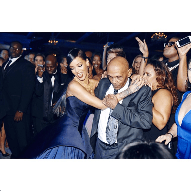 Rihanna has an amazing time with friends and family at her first-ever Diamond Ball.