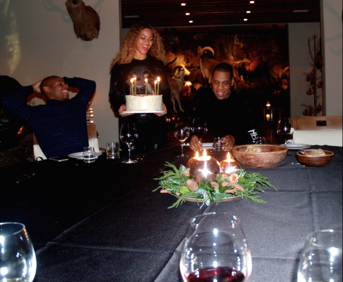 Check out the huge smile on Jay’s face during his 45th birthday dinner!