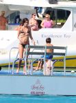 Mark Walhberg’s wife Rhea Durham suffers a wardrobe malfunction at the beach while on holiday in Barbados.