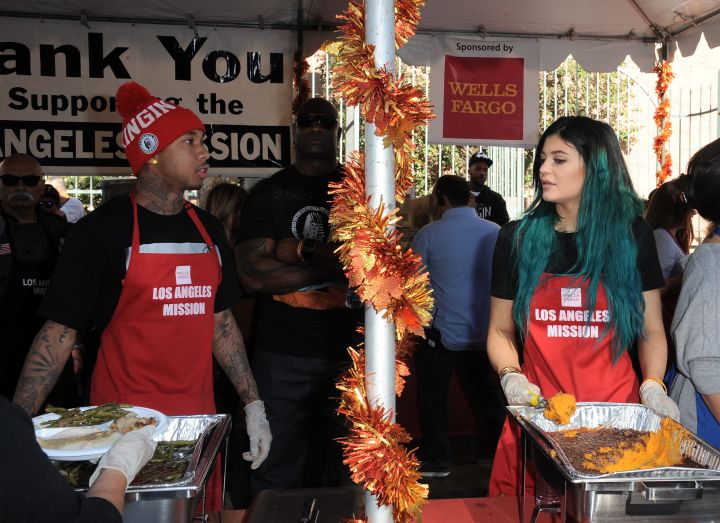 Kylie having a good time giving back.