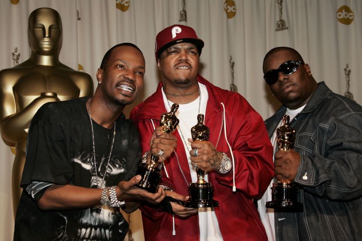 Three 6 Mafia broke the record and caused quite the stir as the first rappers to win an Oscar.