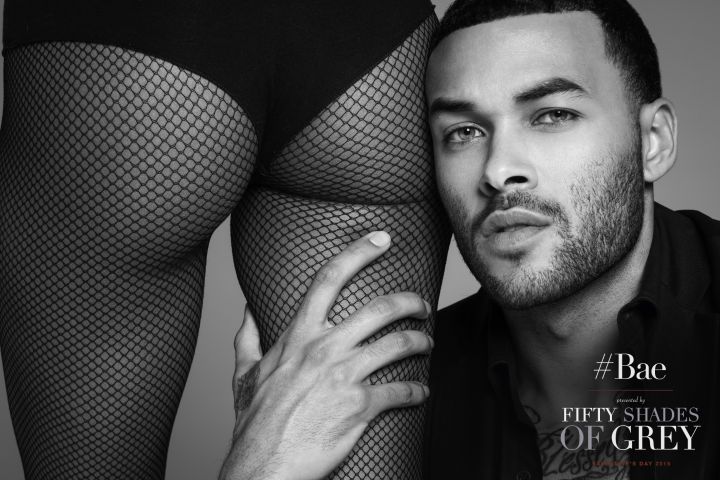 He then got cheeky with a model.