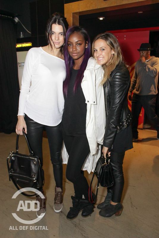 Kendall Jenner and Justine Skye flick it up at All Def Comedy Live.