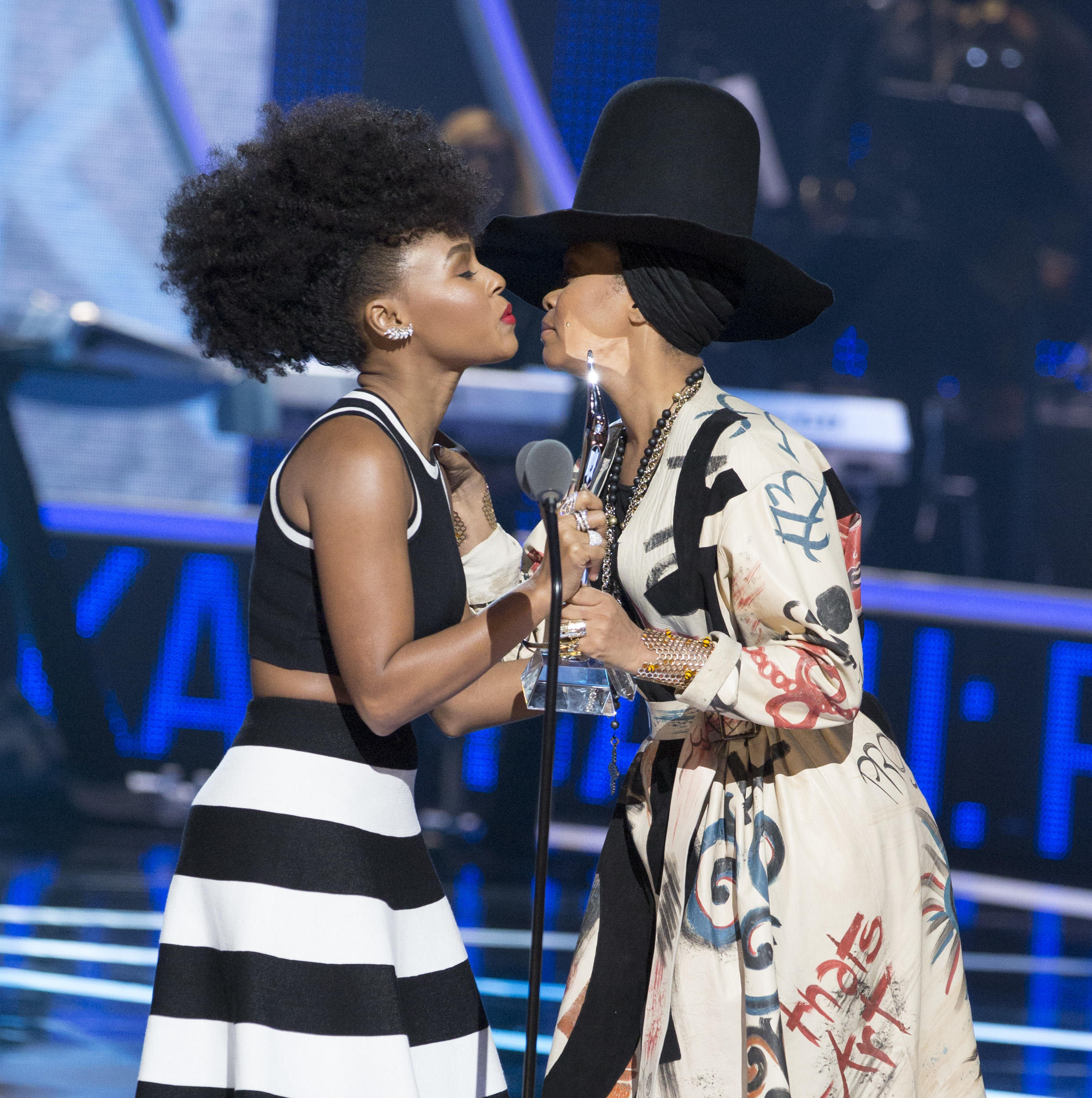 Janelle Monae & Erykah Badu - Red carpet at BET's Black Girls Rock 2015 in Newark, NJ