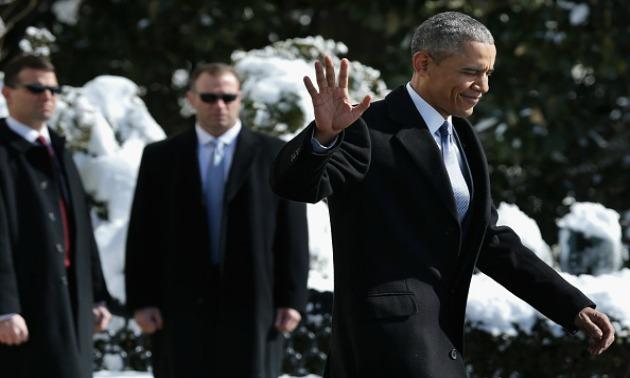 Obama & Secret Service Agents