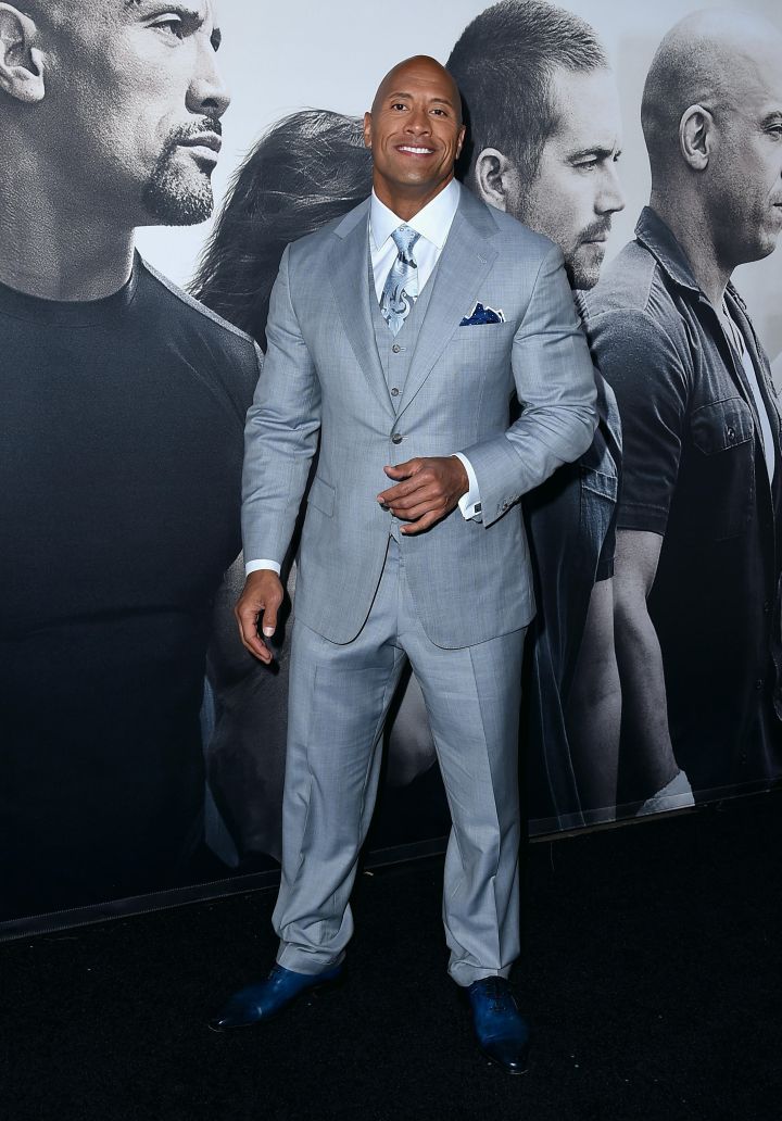 Dwayne Johnson at the “Furious 7” premiere. (2015)