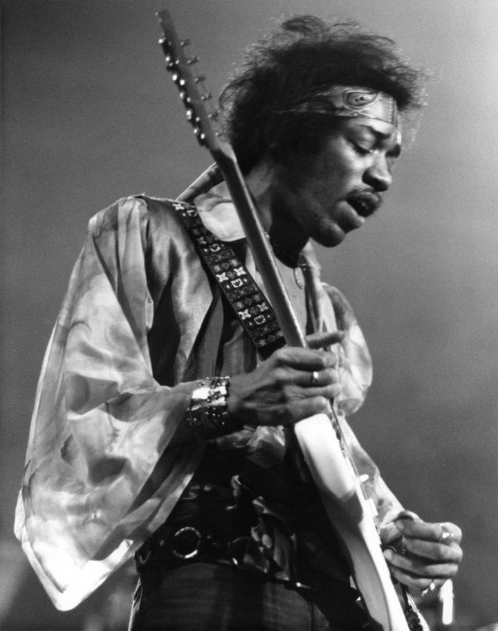 Jimi Hendrix (age 27): died from unknown causes in London, 1970.
