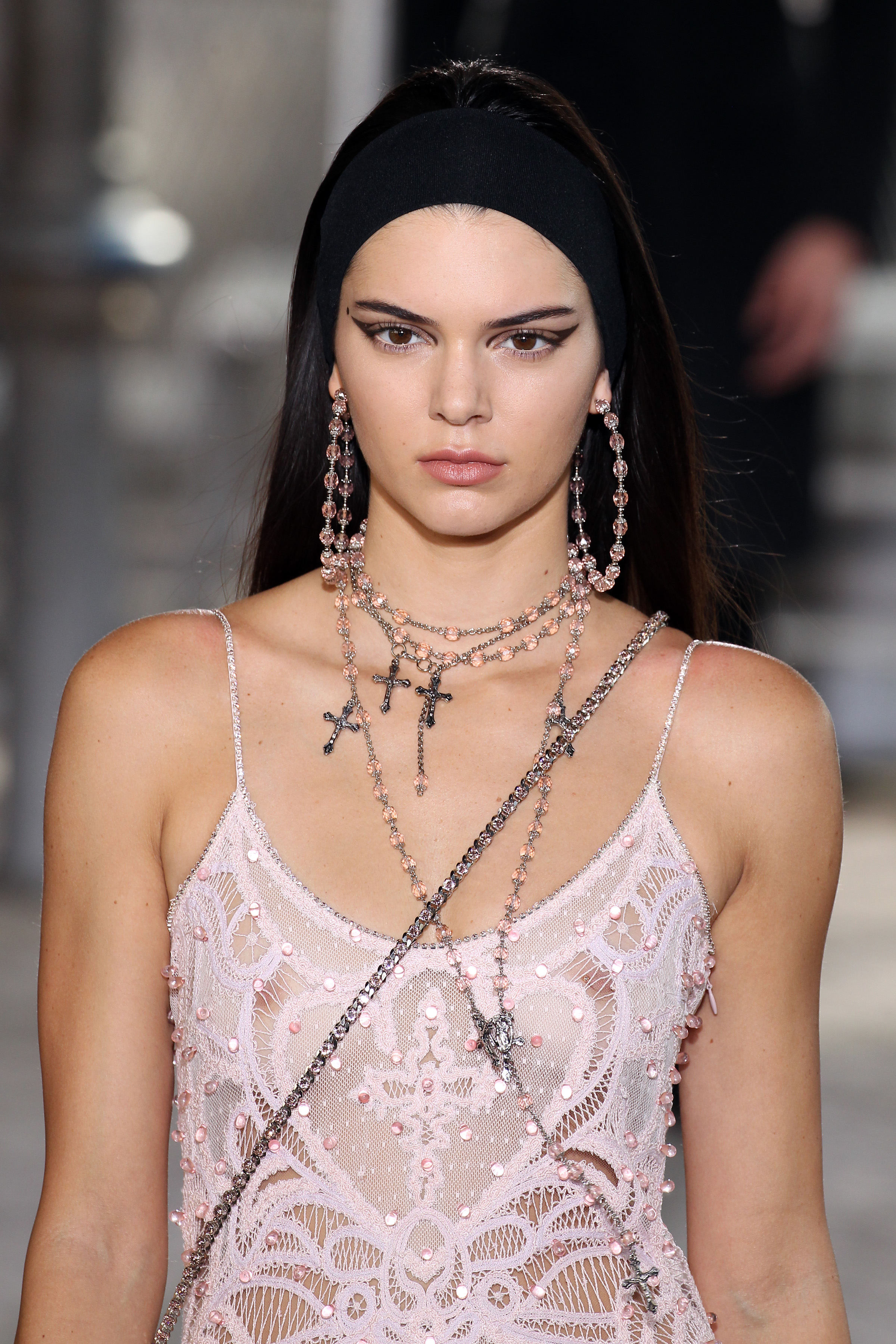 Kendall Jenner walks the runway during the Givenchy Menswear Spring/Summer 2016 show