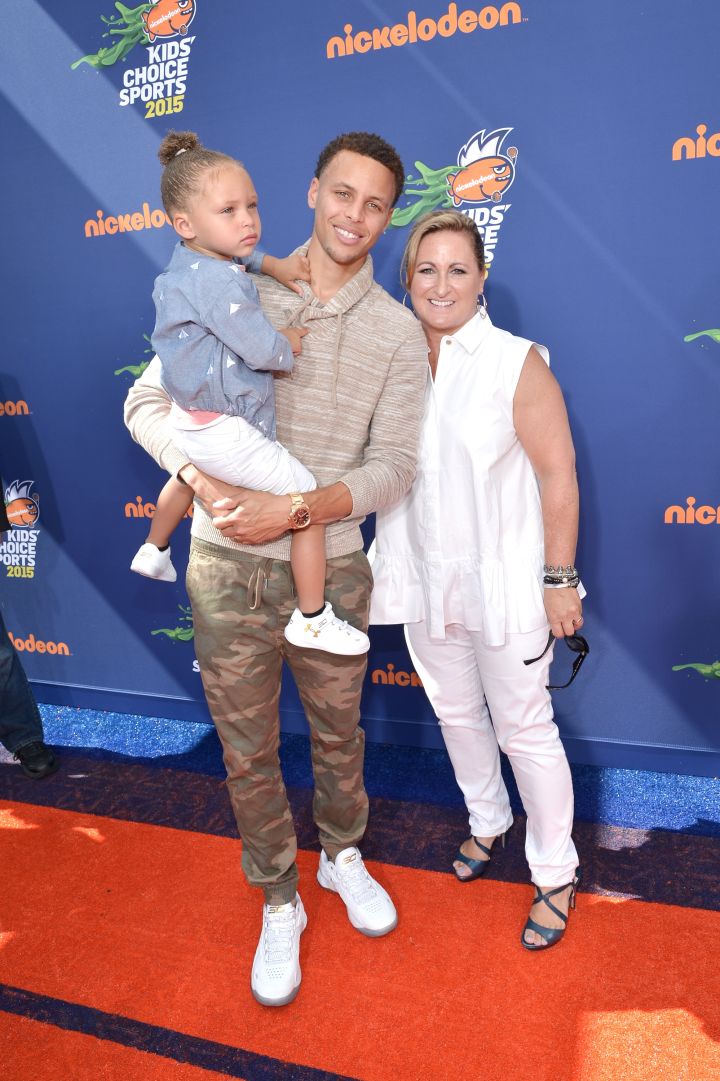 Stephen Curry and Riley Curry