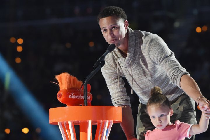 Attending the Kid’s Choice Sports Awards at age 3.