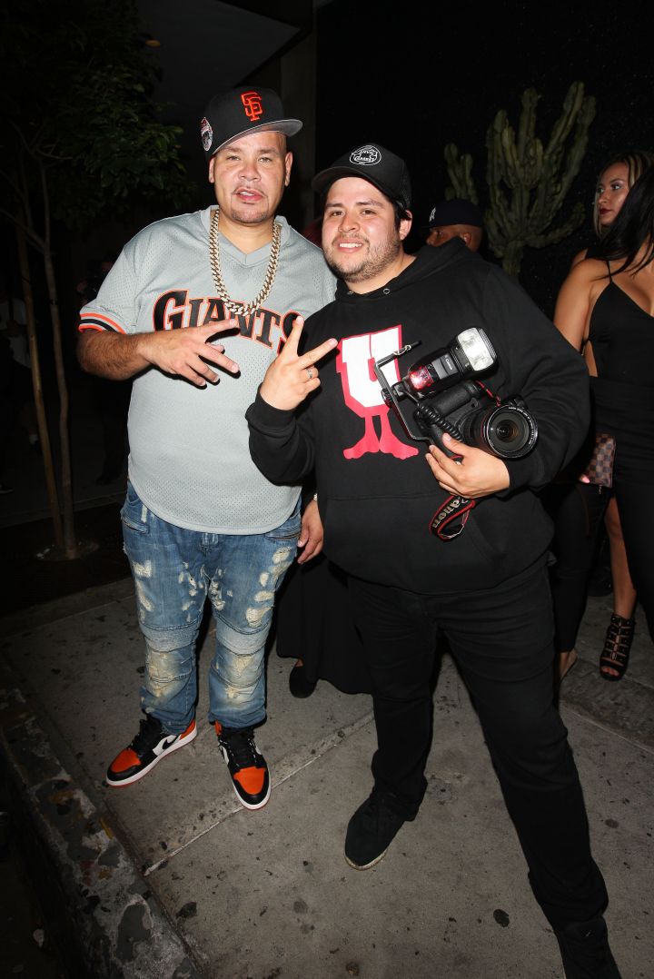 Fat Joe took a selfie outside of the L.A. hot spot Bootsy Bellows Nightclub in West Hollywood, CA.
