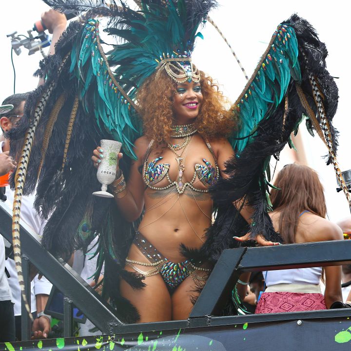 RiRi’s drink gave her wings.